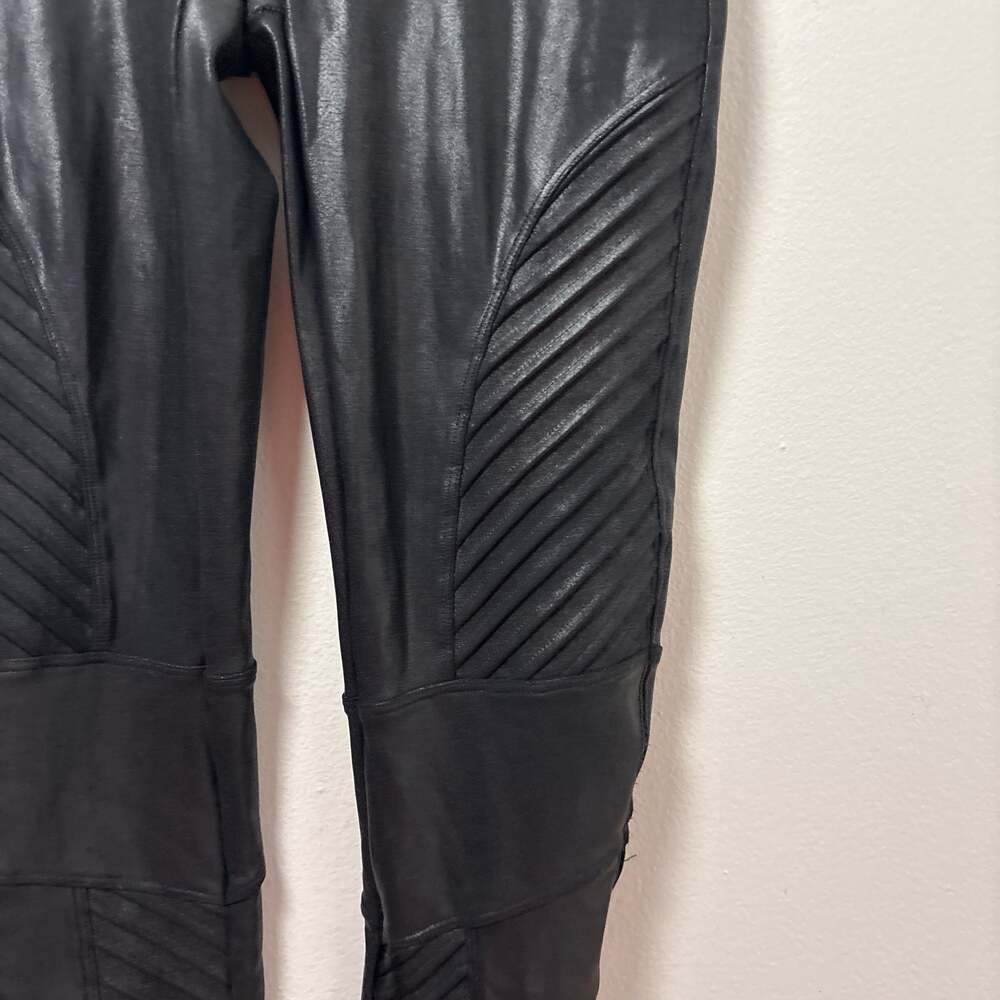 SPANX Women's Faux Leather Moto Leggings - Picture 3 of 5